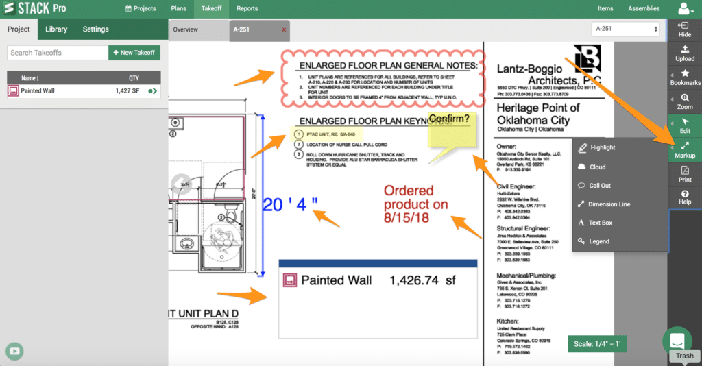 Plan Markup Tools