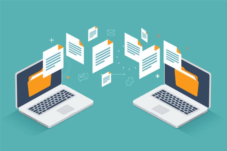 Computers sharing data through the cloud