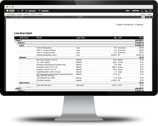 on screen construction takeoff software