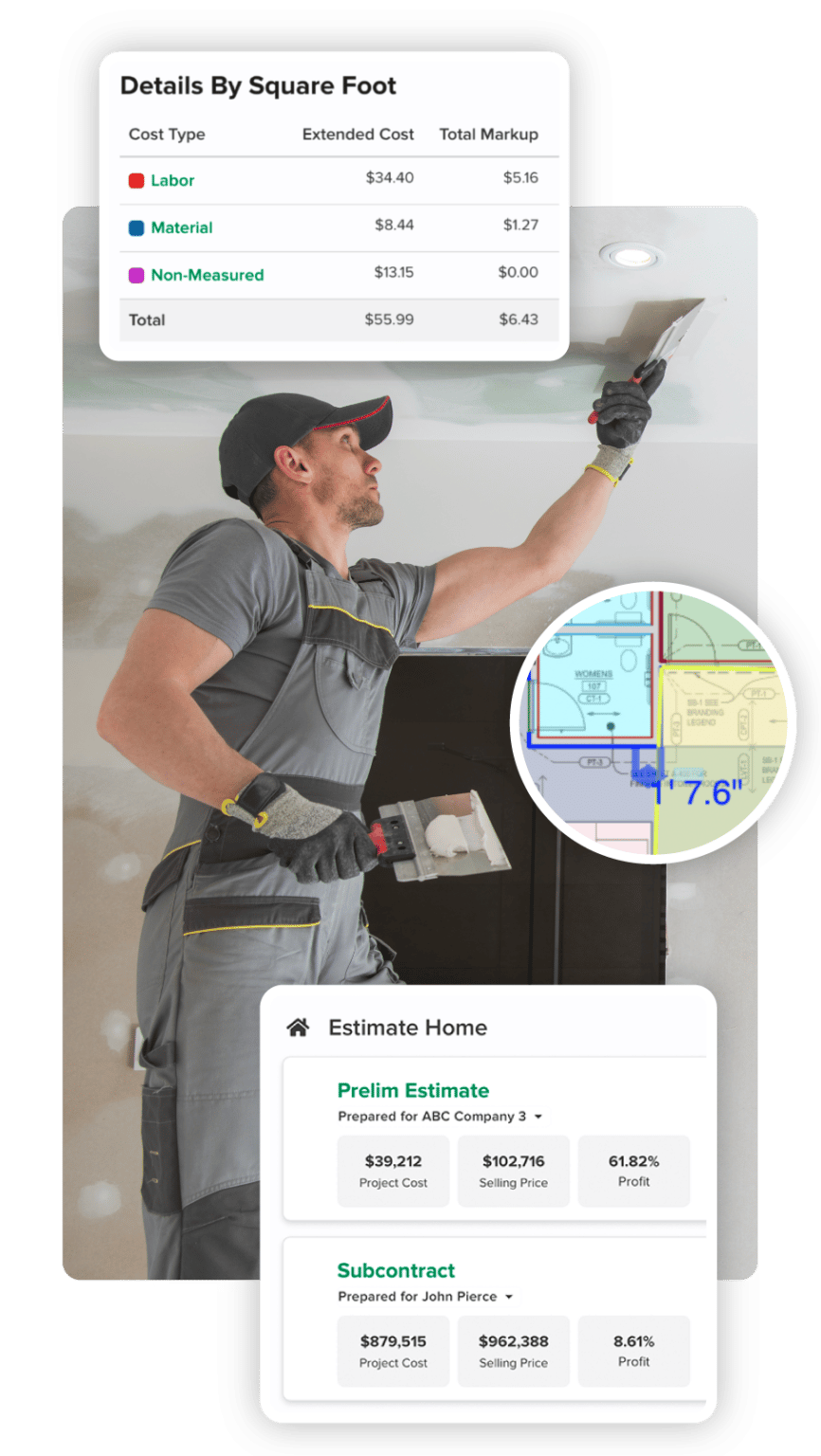 Drywall Contractors Takeoff & Estimating Software STACK