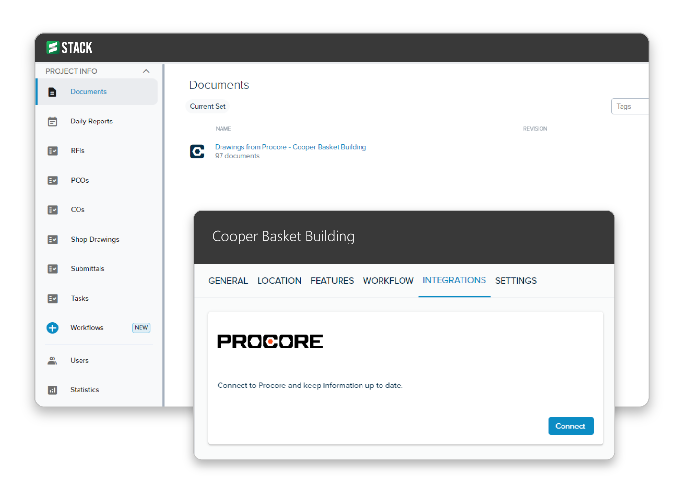 STACK Construction Document Integration with Procore
