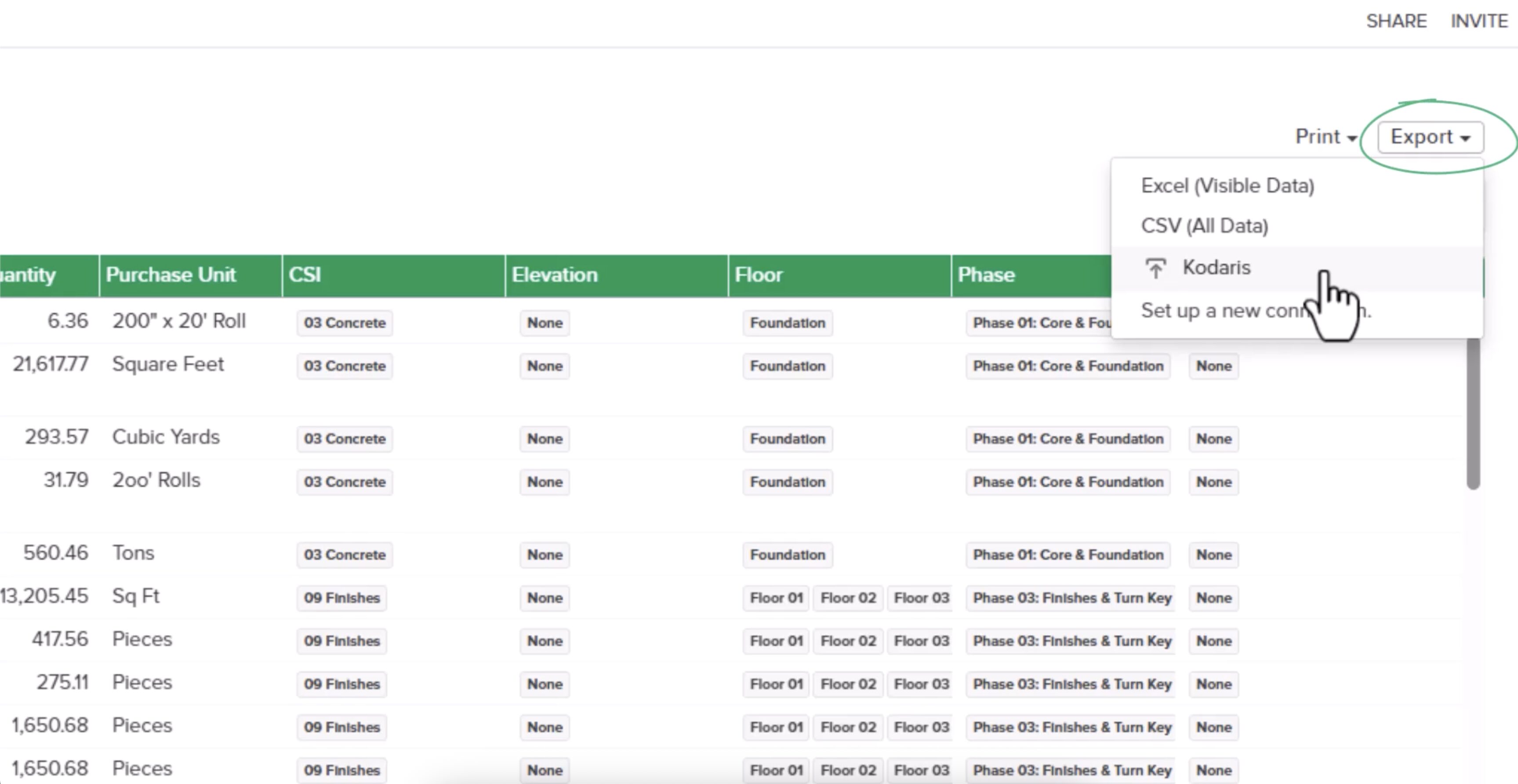 Export Item Quantities for Quotes from GMS Subsidiaries - STACK ...