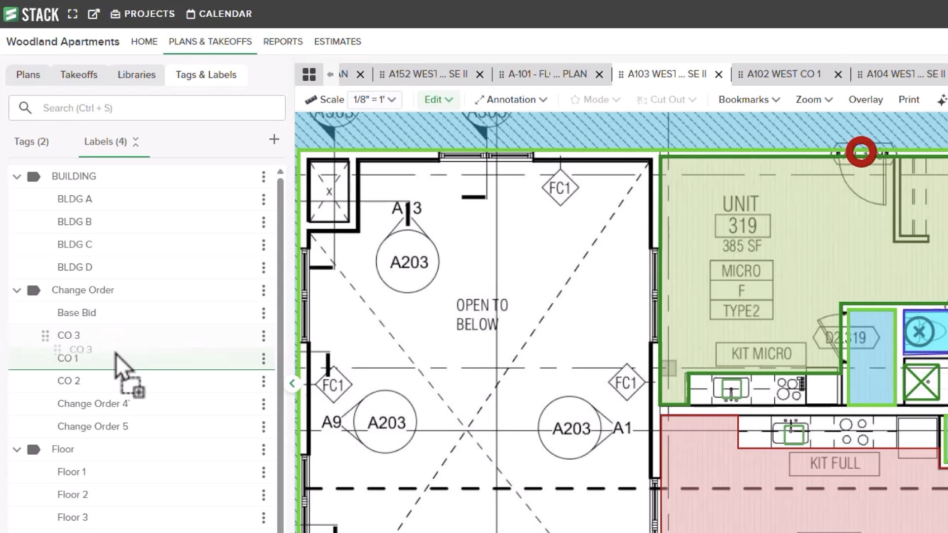 Manage Tags and Labels - STACK Construction Technologies