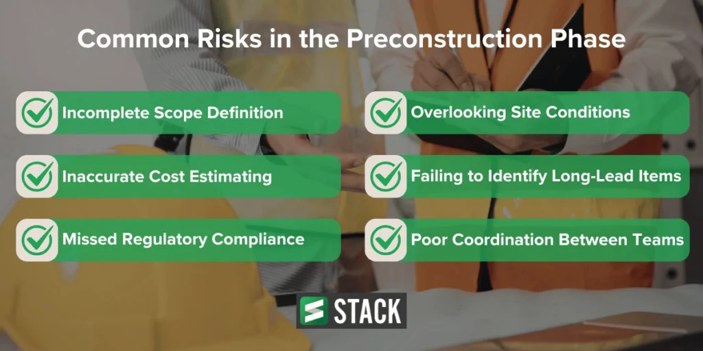 The 6 most common risks in the preconstruction phase