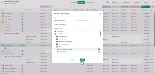 Add-Items-Assemblies-In-Estiamte