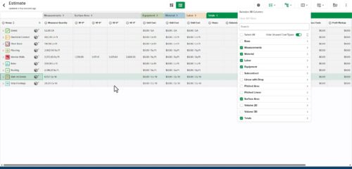 Quantity Breakouts by Measurement Inputs