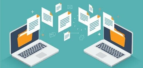 Computers sharing data via the cloud